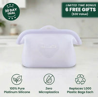 Reusable Platinum Silicone Storage Bag